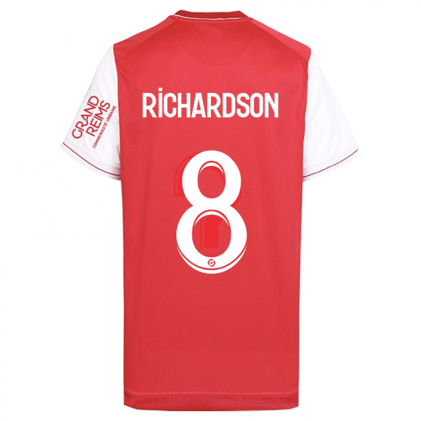 Herren Amir Richardson #8 Rot Heimtrikot Trikot 2023/24 T-Shirt Belgien