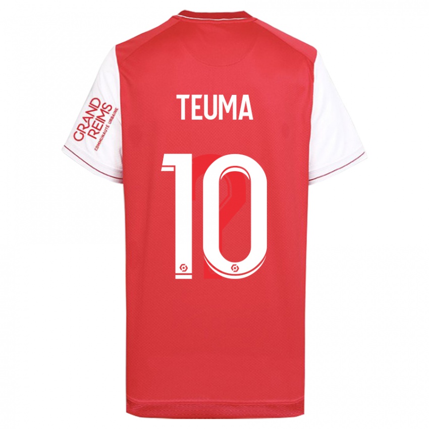 Herren Teddy Teuma #10 Rot Heimtrikot Trikot 2023/24 T-Shirt Belgien