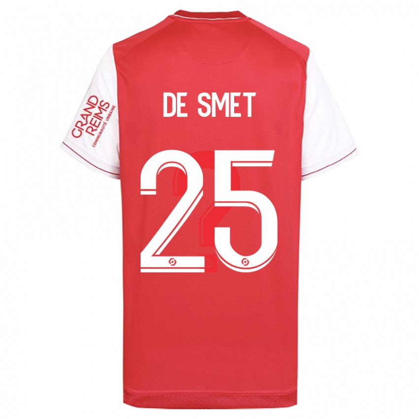 Herren Thibault De Smet #25 Rot Heimtrikot Trikot 2023/24 T-Shirt Belgien