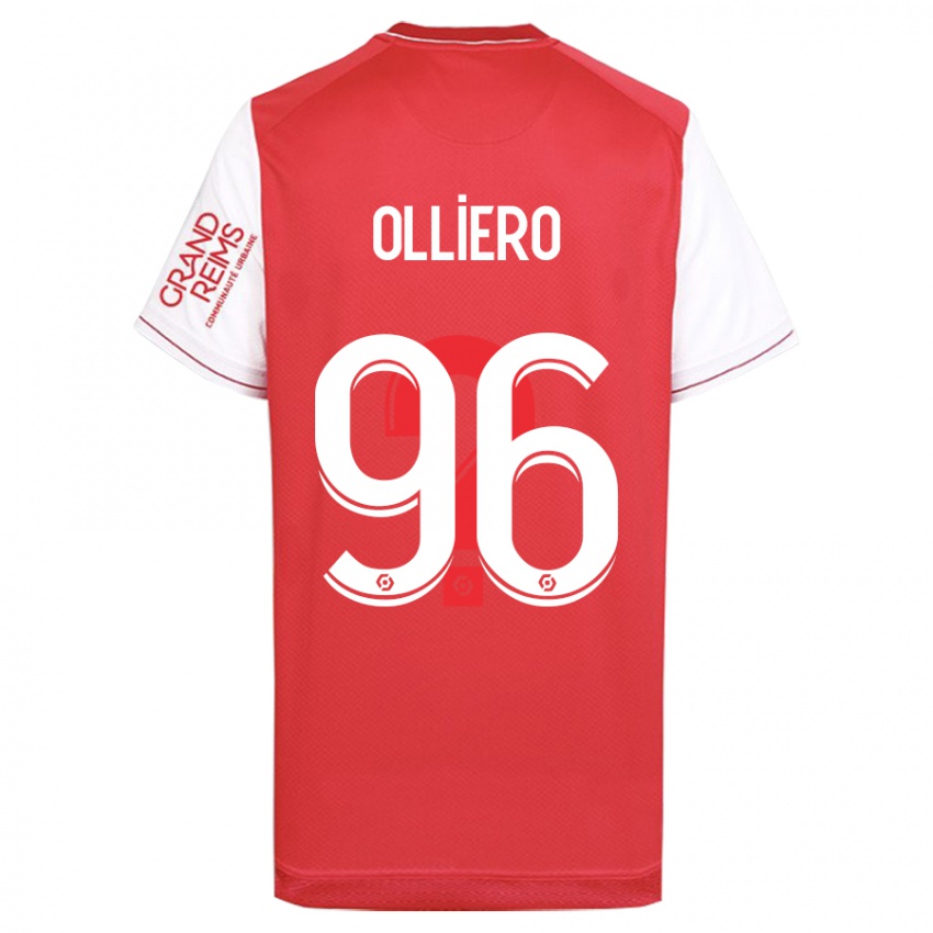 Herren Alexandre Olliero #96 Rot Heimtrikot Trikot 2023/24 T-Shirt Belgien