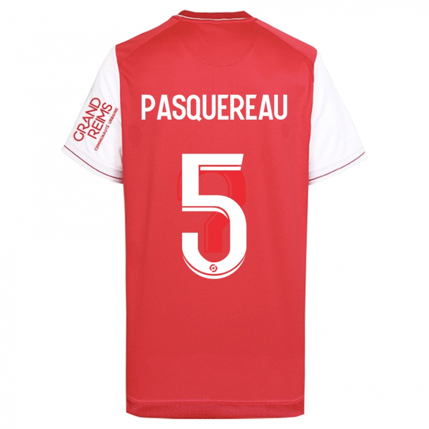 Heren Julie Pasquereau #5 Rood Thuisshirt Thuistenue 2023/24 T-Shirt België