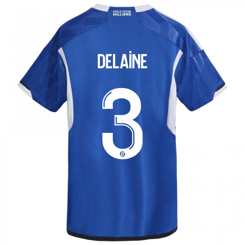Herren Thomas Delaine #3 Blau Heimtrikot Trikot 2023/24 T-Shirt Belgien