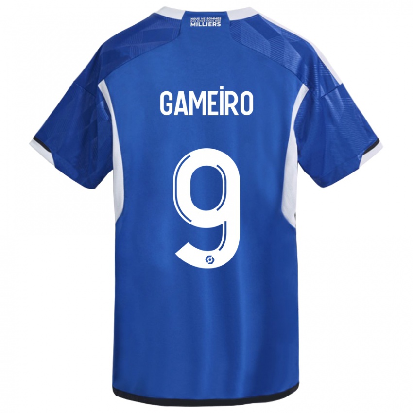 Herren Kévin Gameiro #9 Blau Heimtrikot Trikot 2023/24 T-Shirt Belgien