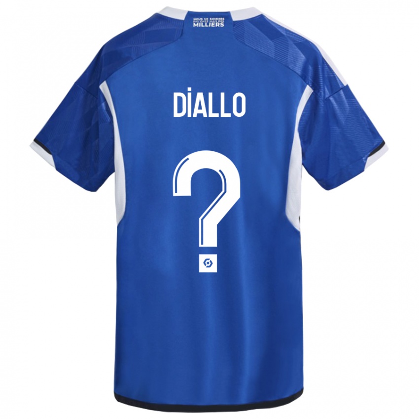 Homme Maillot Zoumana Diallo #0 Bleu Tenues Domicile 2023/24 T-Shirt Belgique