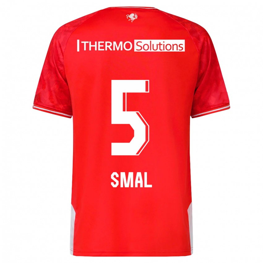 Herren Gijs Smal #5 Rot Heimtrikot Trikot 2023/24 T-Shirt Belgien