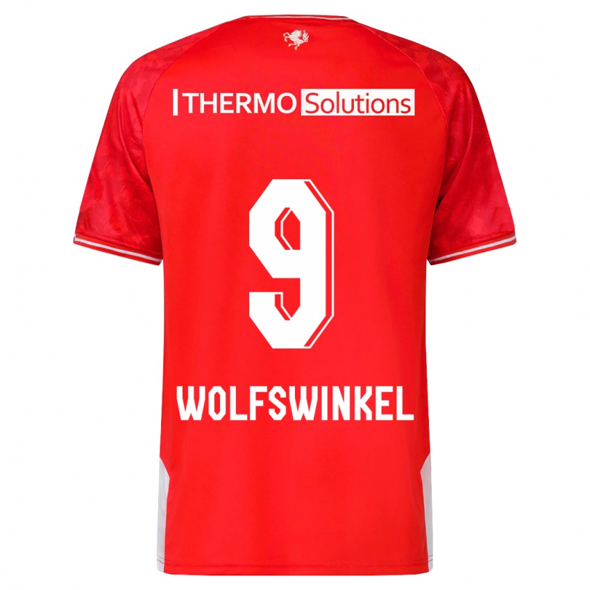 Herren Ricky Van Wolfswinkel #9 Rot Heimtrikot Trikot 2023/24 T-Shirt Belgien