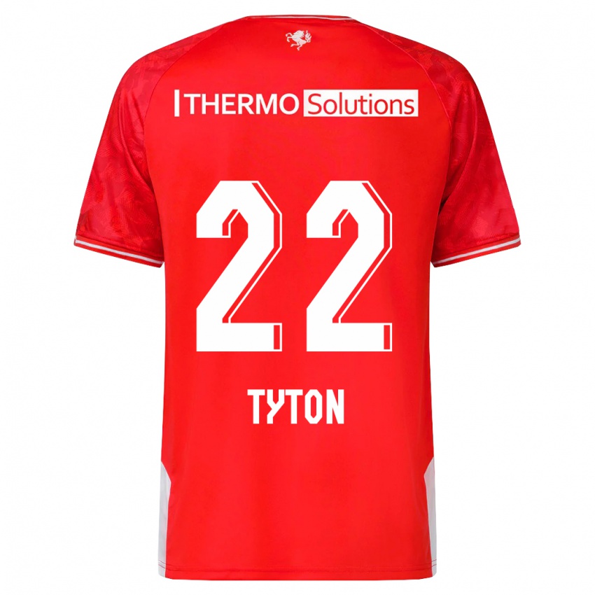 Herren Przemyslaw Tyton #22 Rot Heimtrikot Trikot 2023/24 T-Shirt Belgien