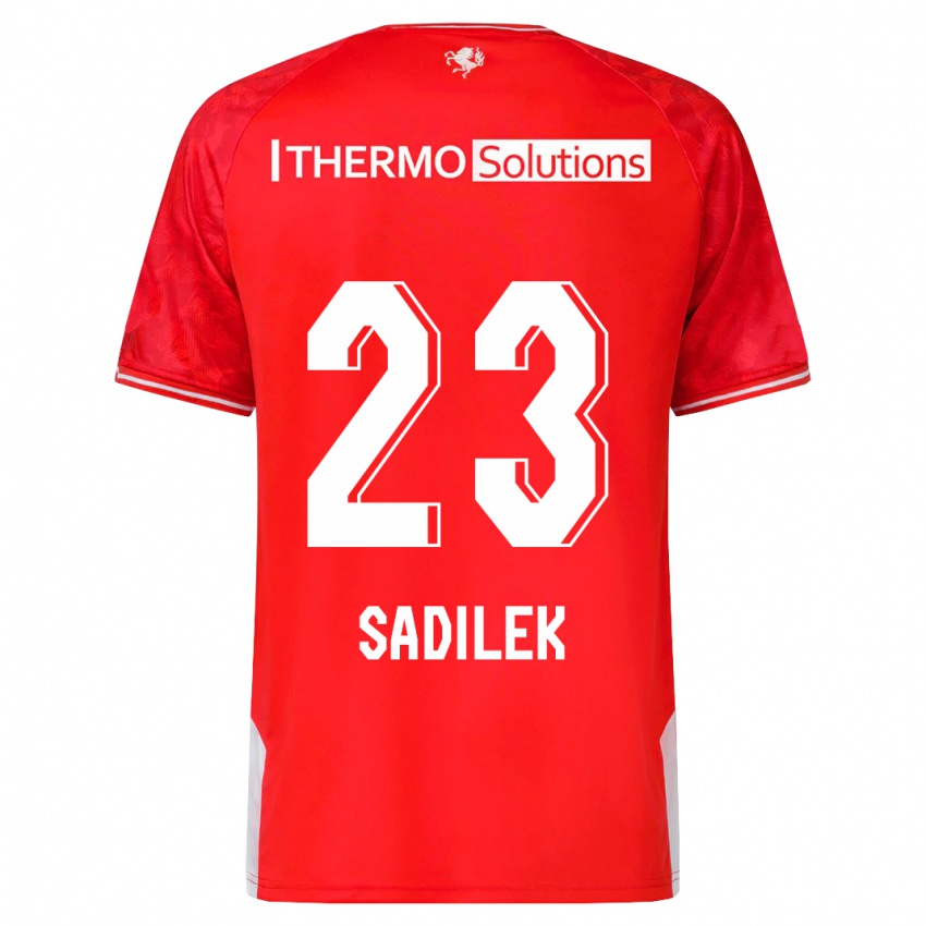 Herren Michal Sadilek #23 Rot Heimtrikot Trikot 2023/24 T-Shirt Belgien