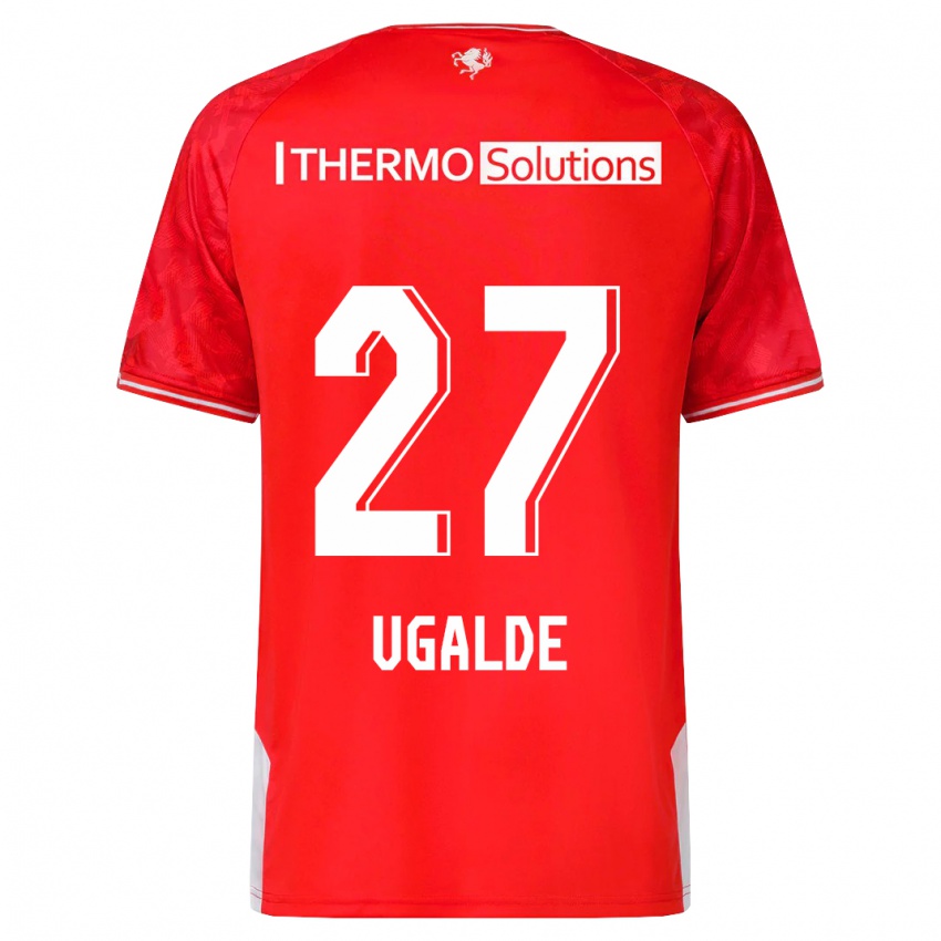 Herren Manfred Ugalde #27 Rot Heimtrikot Trikot 2023/24 T-Shirt Belgien