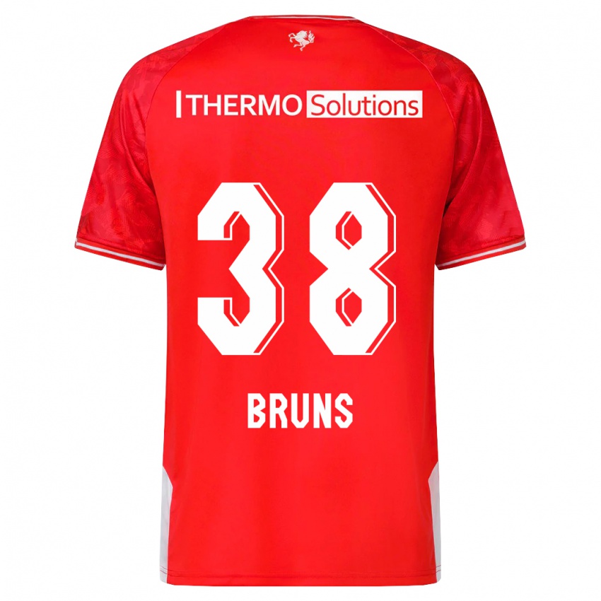 Herren Max Bruns #38 Rot Heimtrikot Trikot 2023/24 T-Shirt Belgien