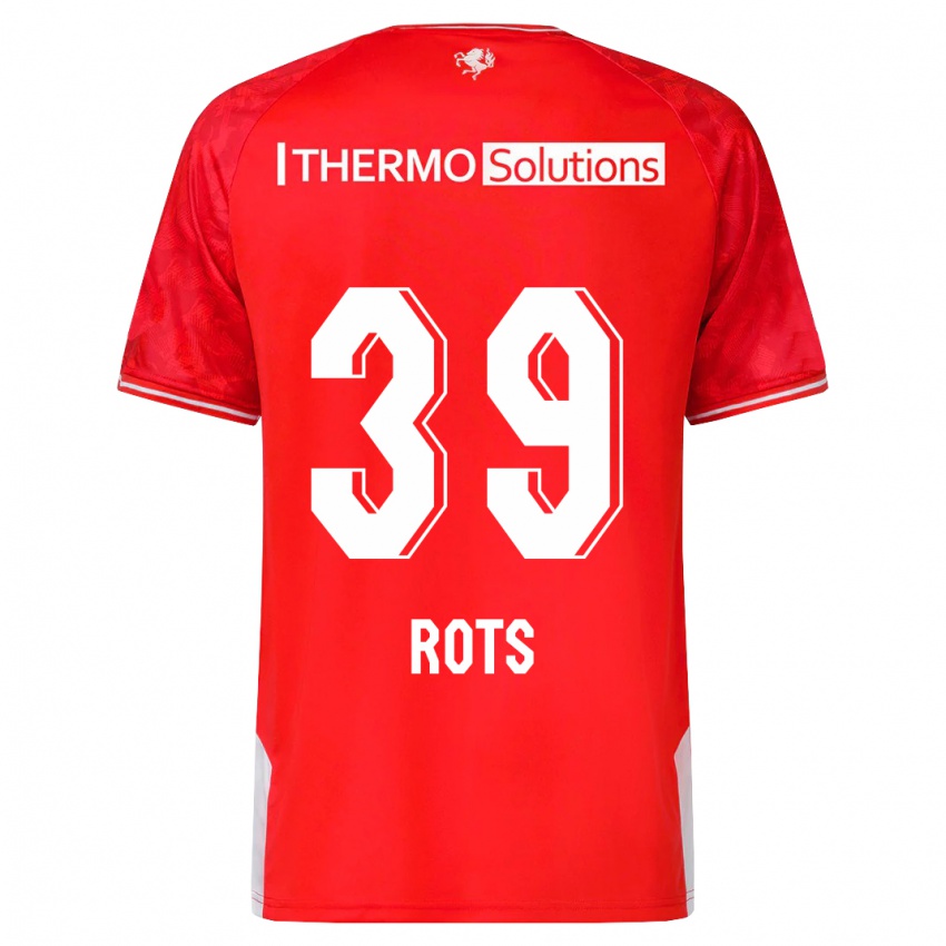 Herren Mats Rots #39 Rot Heimtrikot Trikot 2023/24 T-Shirt Belgien