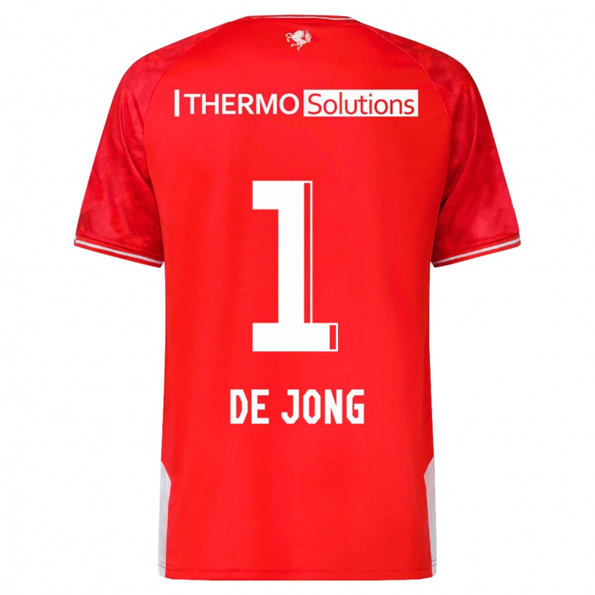 Herren Danielle De Jong #1 Rot Heimtrikot Trikot 2023/24 T-Shirt Belgien