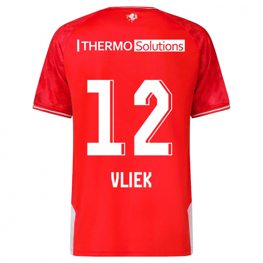 Herren Leonie Vliek #12 Rot Heimtrikot Trikot 2023/24 T-Shirt Belgien