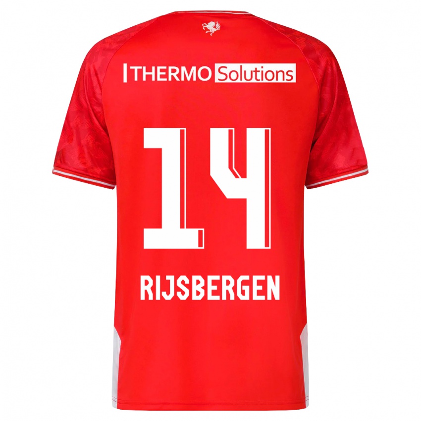 Herren Liz Rijsbergen #14 Rot Heimtrikot Trikot 2023/24 T-Shirt Belgien