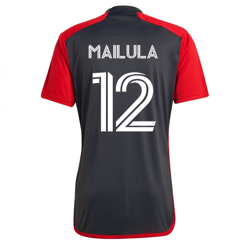 Heren Cassius Mailula #12 Grijs Thuisshirt Thuistenue 2023/24 T-Shirt België