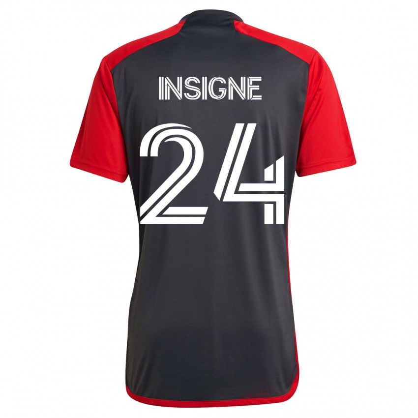 Herren Lorenzo Insigne #24 Grau Heimtrikot Trikot 2023/24 T-Shirt Belgien
