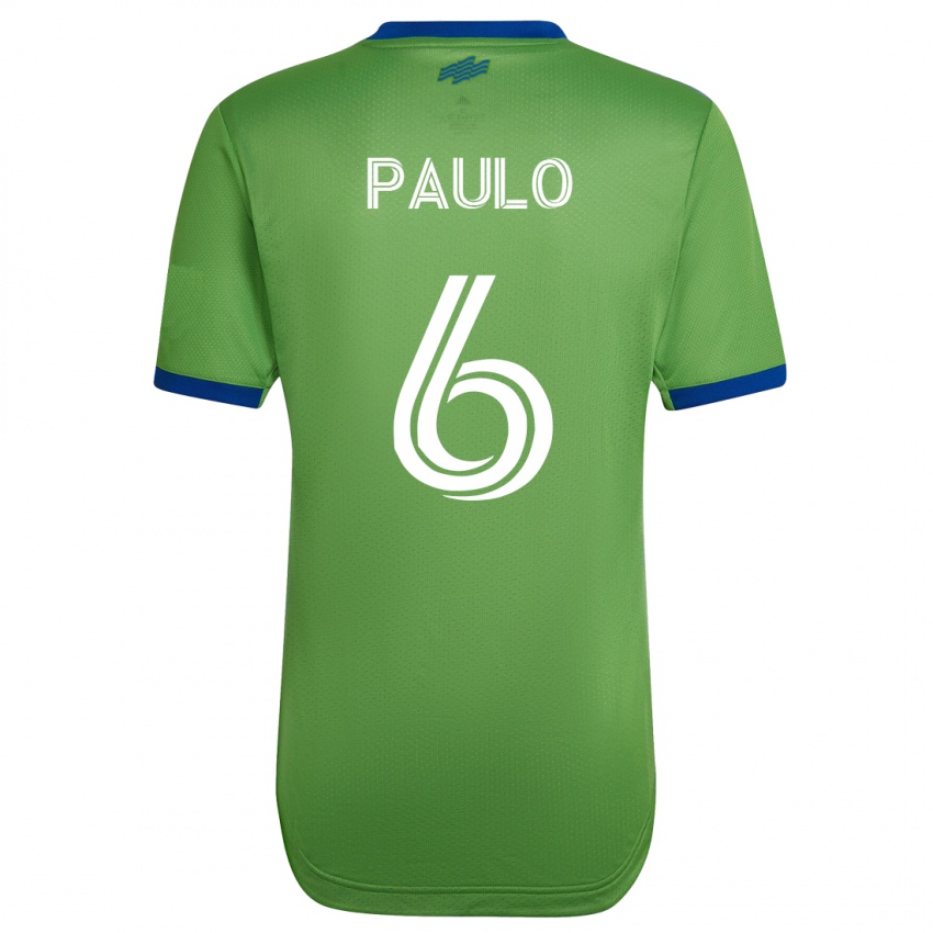 Homme Maillot João Paulo #6 Vert Tenues Domicile 2023/24 T-Shirt Belgique