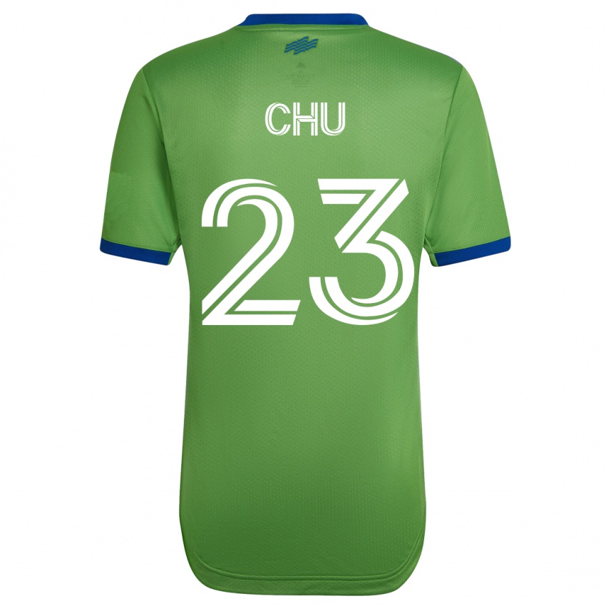 Herren Leo Chu #23 Grün Heimtrikot Trikot 2023/24 T-Shirt Belgien