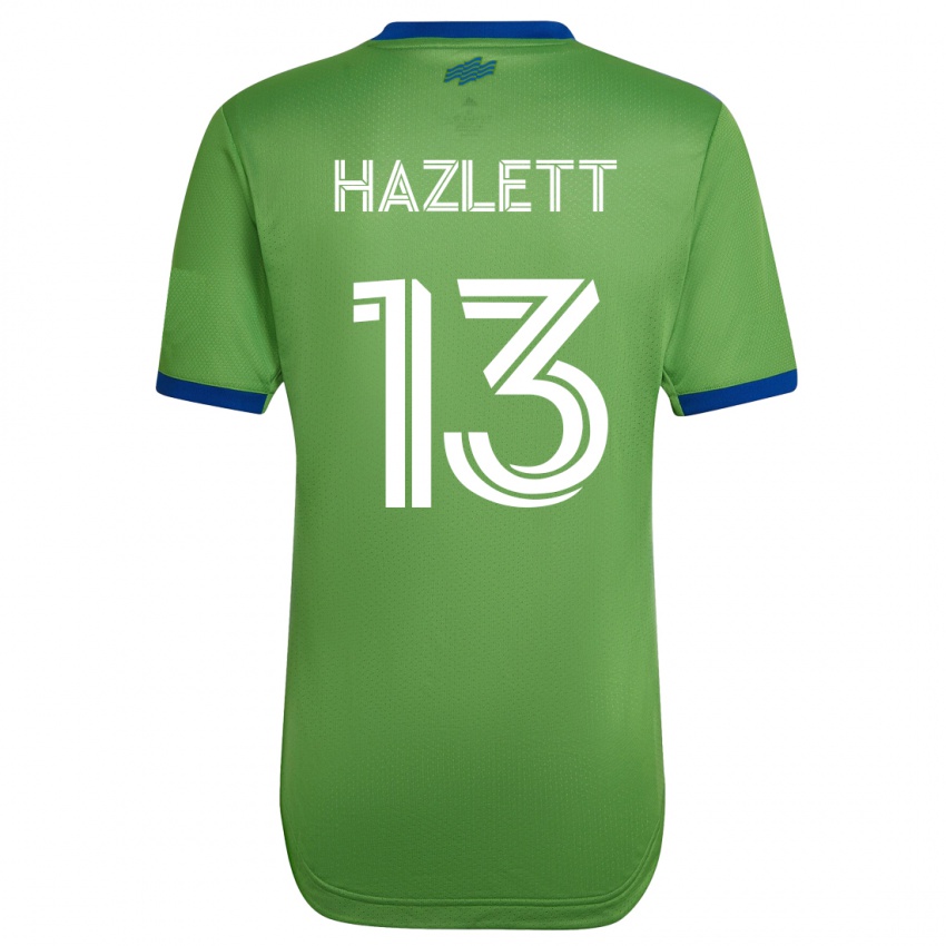 Homme Maillot Kimberly Hazlett #13 Vert Tenues Domicile 2023/24 T-Shirt Belgique
