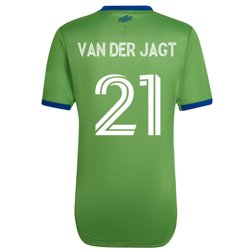 Homme Maillot Olivia Van Der Jagt #21 Vert Tenues Domicile 2023/24 T-Shirt Belgique