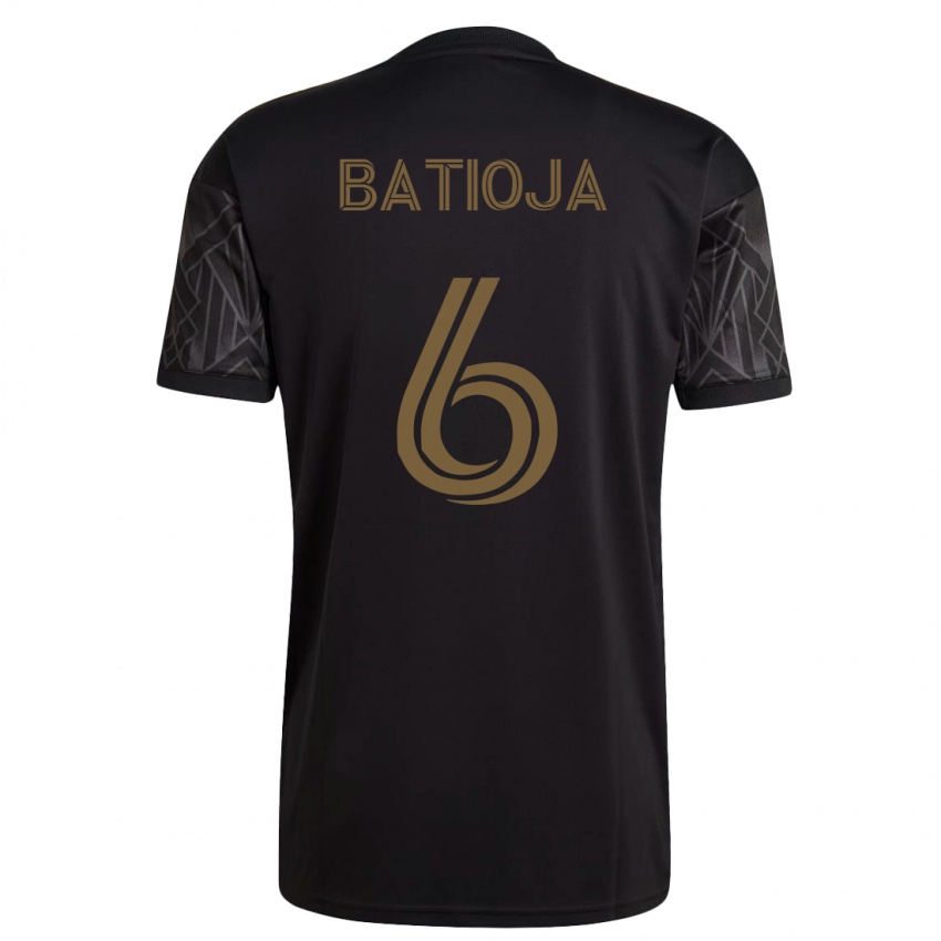 Herren Jeremy Batioja #6 Schwarz Heimtrikot Trikot 2023/24 T-Shirt Belgien