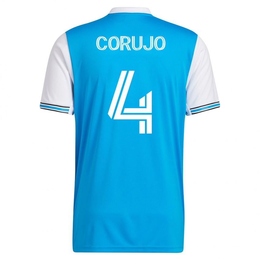 Herren Guzmán Corujo #4 Blau Heimtrikot Trikot 2023/24 T-Shirt Belgien