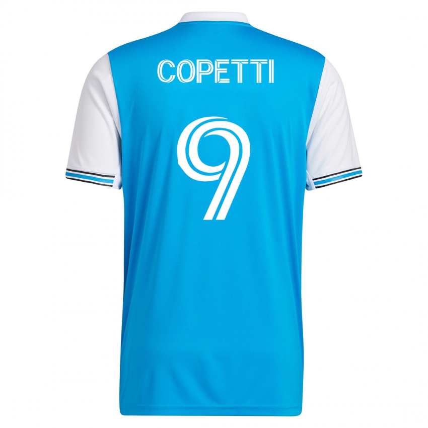 Heren Enzo Copetti #9 Blauw Thuisshirt Thuistenue 2023/24 T-Shirt België