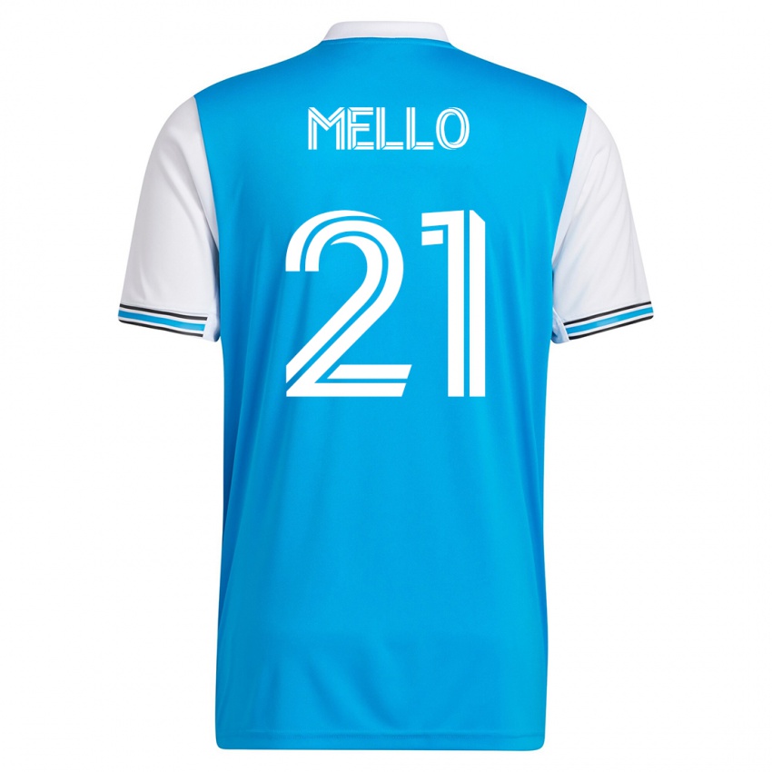 Herren Vinicius Mello #21 Blau Heimtrikot Trikot 2023/24 T-Shirt Belgien