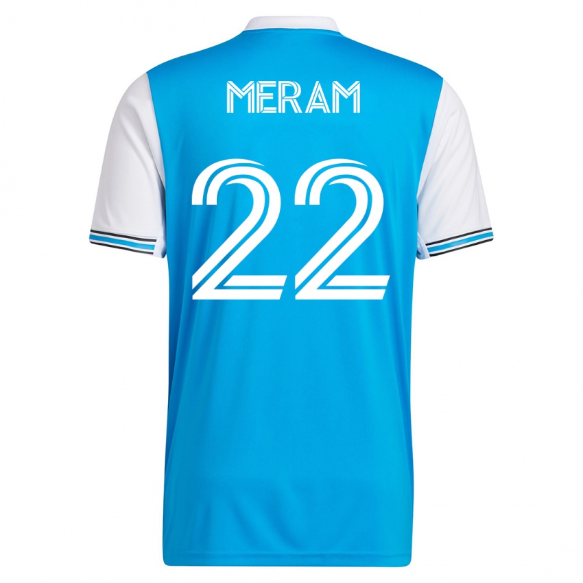 Heren Justin Meram #22 Blauw Thuisshirt Thuistenue 2023/24 T-Shirt België