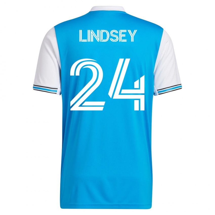 Heren Jaylin Lindsey #24 Blauw Thuisshirt Thuistenue 2023/24 T-Shirt België