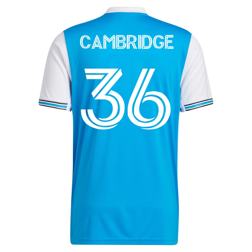 Heren Brandon Cambridge #36 Blauw Thuisshirt Thuistenue 2023/24 T-Shirt België