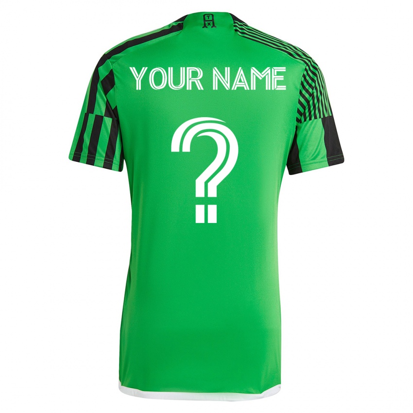 Heren Uw Naam #0 Groen Zwart Thuisshirt Thuistenue 2023/24 T-Shirt België