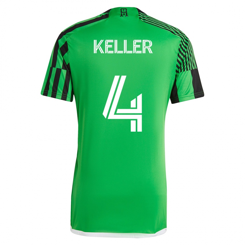 Herren Kipp Keller #4 Grün Schwarz Heimtrikot Trikot 2023/24 T-Shirt Belgien