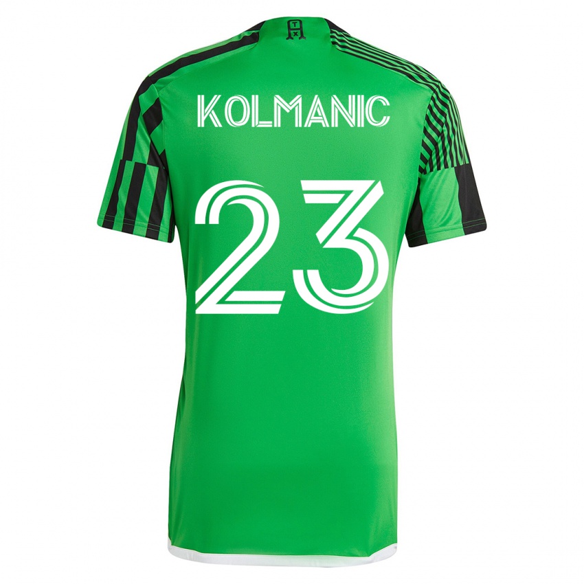 Heren Zan Kolmanic #23 Groen Zwart Thuisshirt Thuistenue 2023/24 T-Shirt België