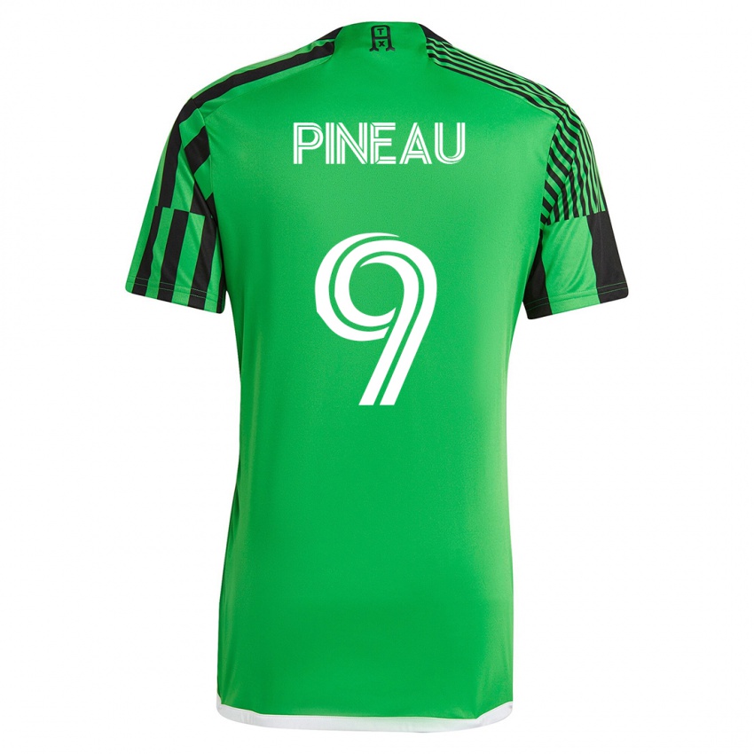 Heren Sebastien Pineau #9 Groen Zwart Thuisshirt Thuistenue 2023/24 T-Shirt België