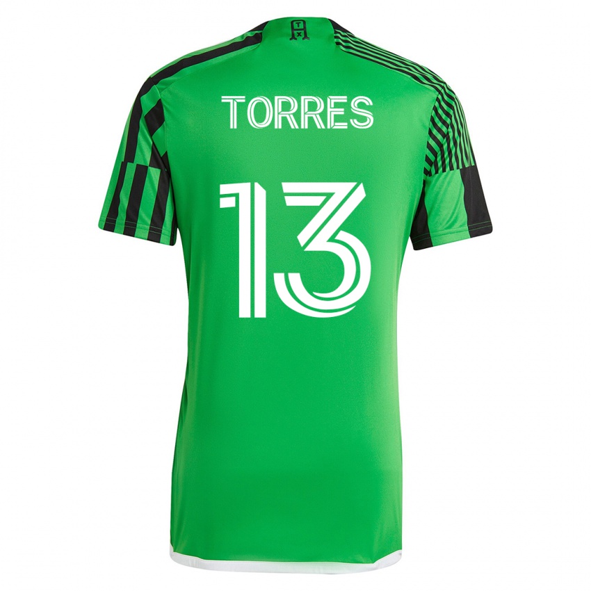Heren Leo Torres #13 Groen Zwart Thuisshirt Thuistenue 2023/24 T-Shirt België