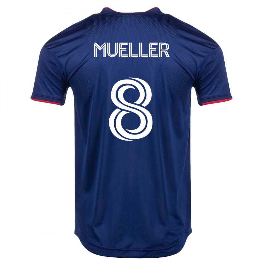 Heren Chris Mueller #8 Marine Thuisshirt Thuistenue 2023/24 T-Shirt België