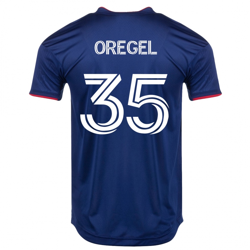 Heren Sergio Oregel #35 Marine Thuisshirt Thuistenue 2023/24 T-Shirt België