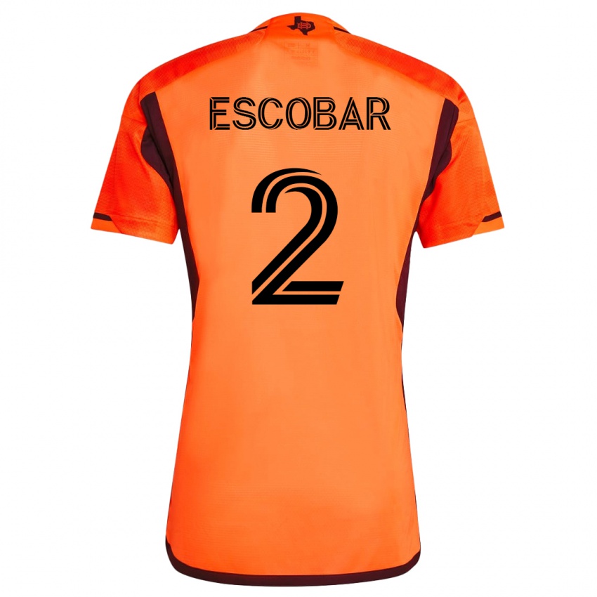Homme Maillot Franco Escobar #2 Orange Tenues Domicile 2023/24 T-Shirt Belgique