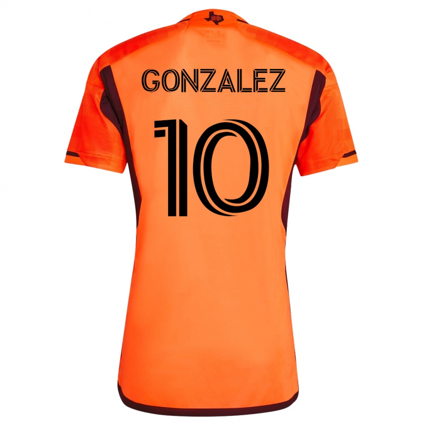 Homme Maillot Yair González #10 Orange Tenues Domicile 2023/24 T-Shirt Belgique