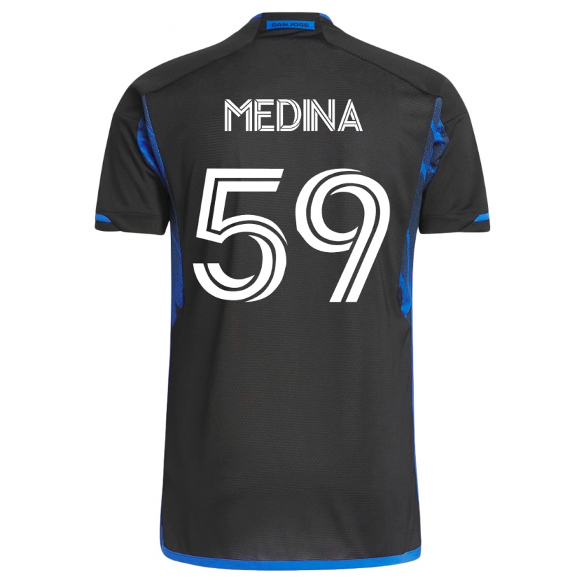 Heren Cruz Medina #59 Blauw Zwart Thuisshirt Thuistenue 2023/24 T-Shirt België