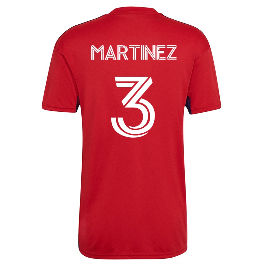 Herren José Antonio Martínez #3 Rot Heimtrikot Trikot 2023/24 T-Shirt Belgien