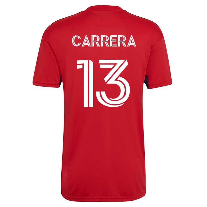 Herren Antonio Carrera #13 Rot Heimtrikot Trikot 2023/24 T-Shirt Belgien