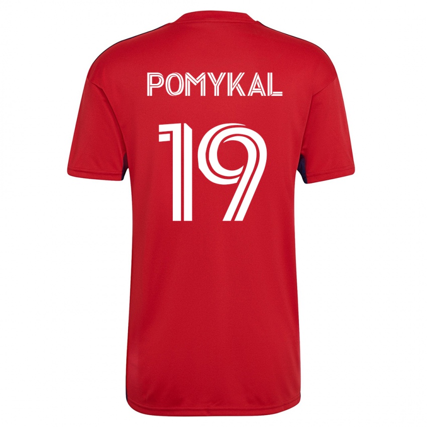 Herren Paxton Pomykal #19 Rot Heimtrikot Trikot 2023/24 T-Shirt Belgien