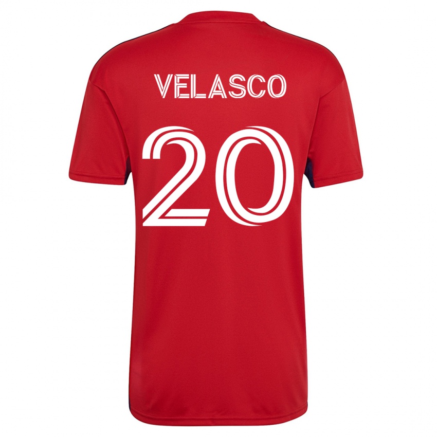 Herren Alan Velasco #20 Rot Heimtrikot Trikot 2023/24 T-Shirt Belgien