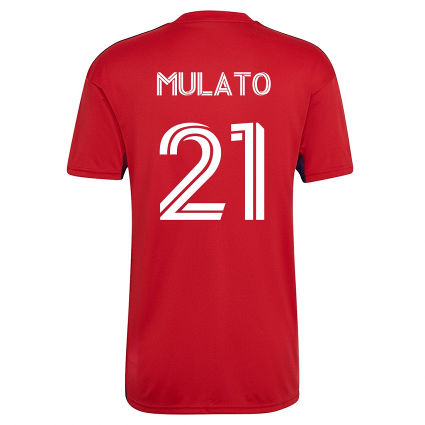 Herren José Mulato #21 Rot Heimtrikot Trikot 2023/24 T-Shirt Belgien