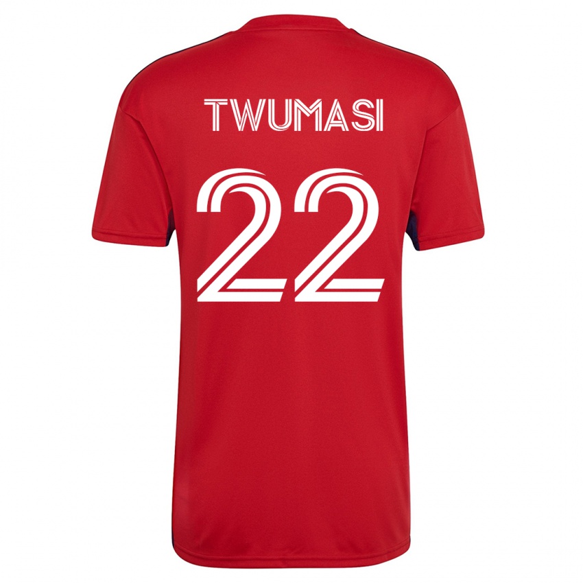 Herren Ema Twumasi #22 Rot Heimtrikot Trikot 2023/24 T-Shirt Belgien