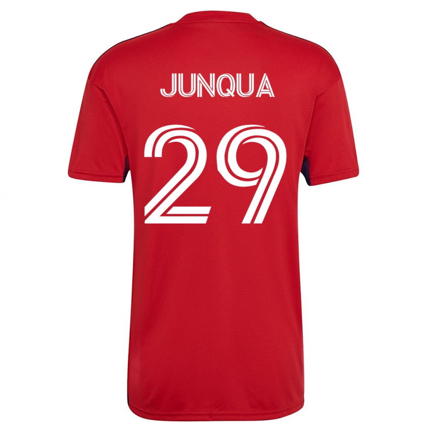 Herren Sam Junqua #29 Rot Heimtrikot Trikot 2023/24 T-Shirt Belgien