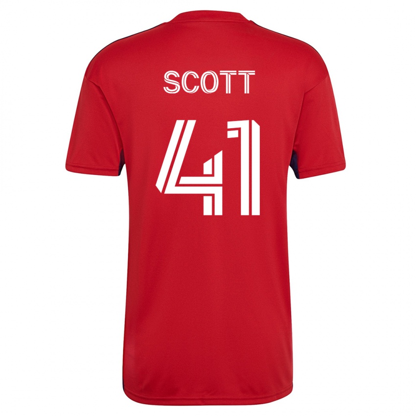 Herren Tarik Scott #41 Rot Heimtrikot Trikot 2023/24 T-Shirt Belgien