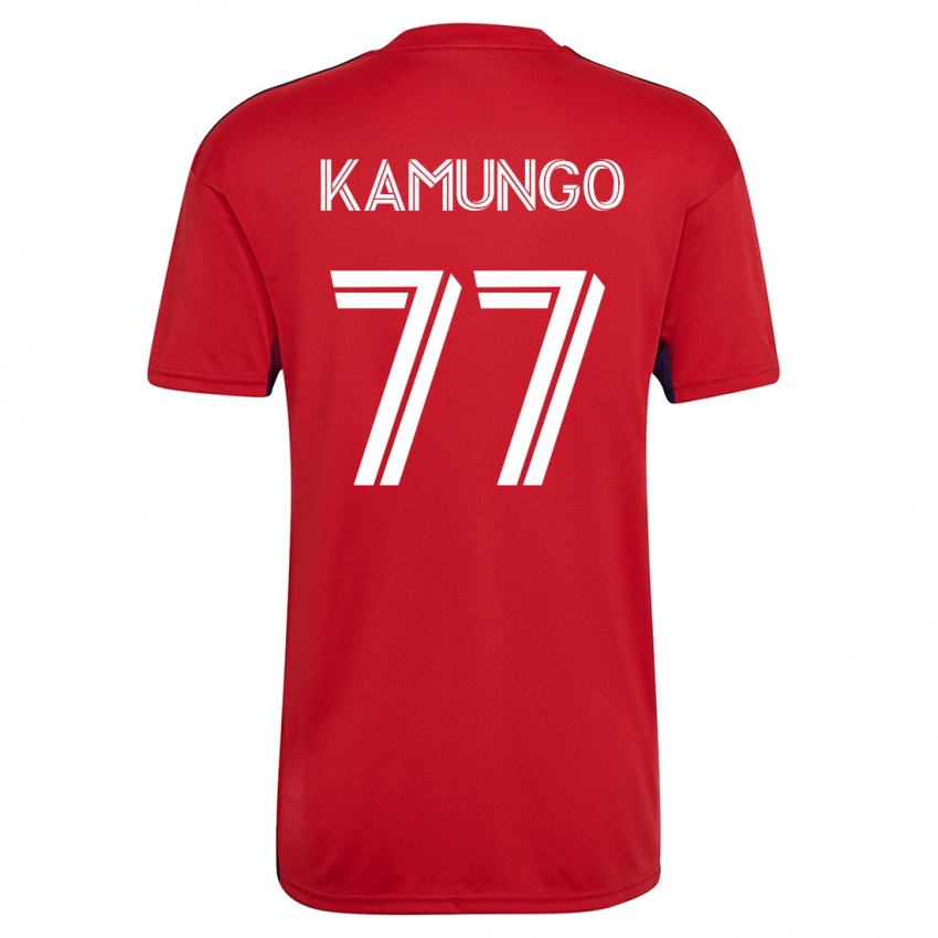Herren Bernard Kamungo #77 Rot Heimtrikot Trikot 2023/24 T-Shirt Belgien